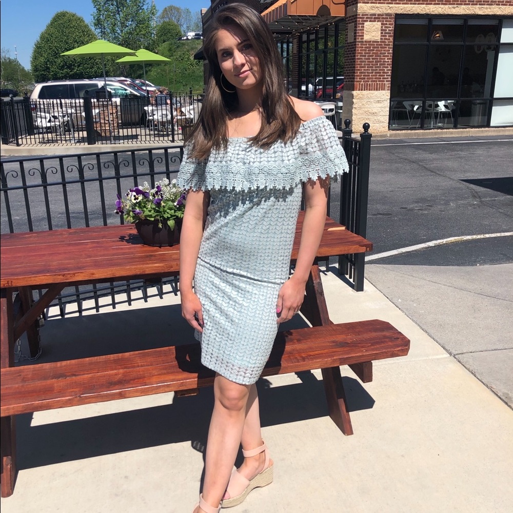 Green Off The Shoulder Dress